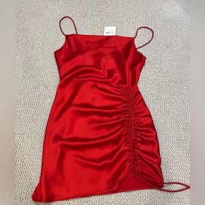 Zara Red Satin mini Dress - NWT